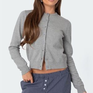 Edikted Light Gray Women's Cardigan